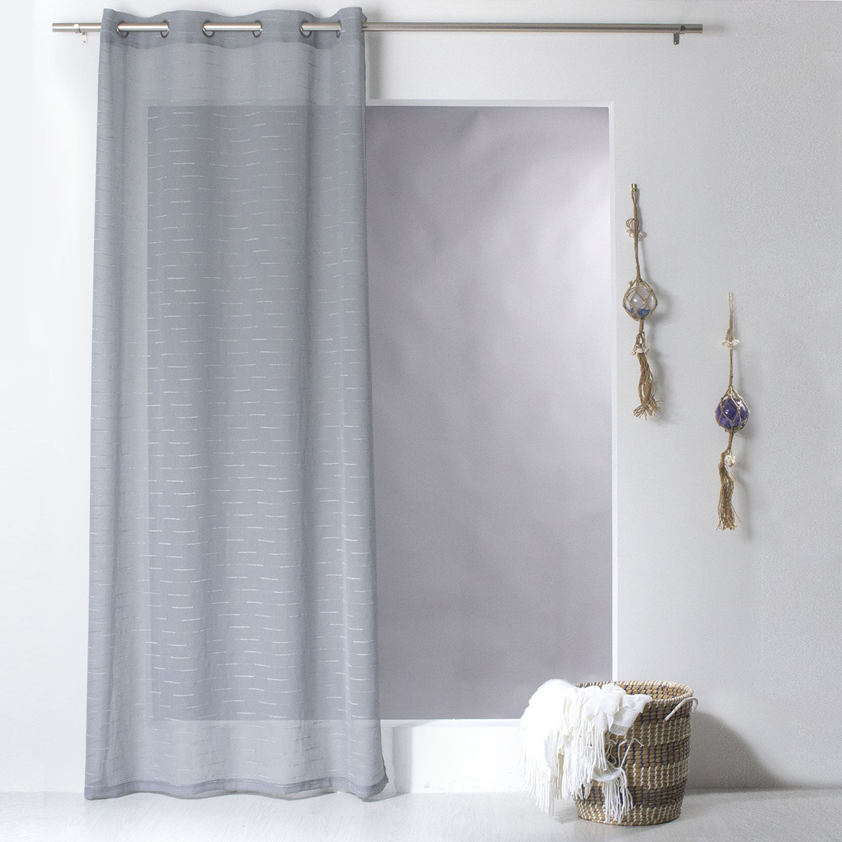 Voilage en étamine filète etamine gris 240x140 (photo) Voilage en étamine filète etamine gris 240x140