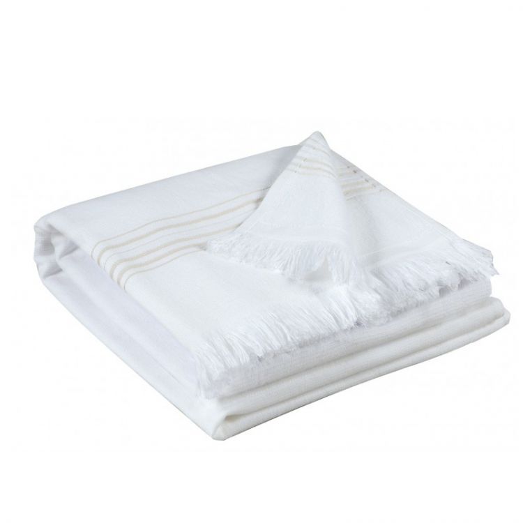 Drap de bain uni en coton beige 90x180 Drap de bain uni en coton beige 90x180