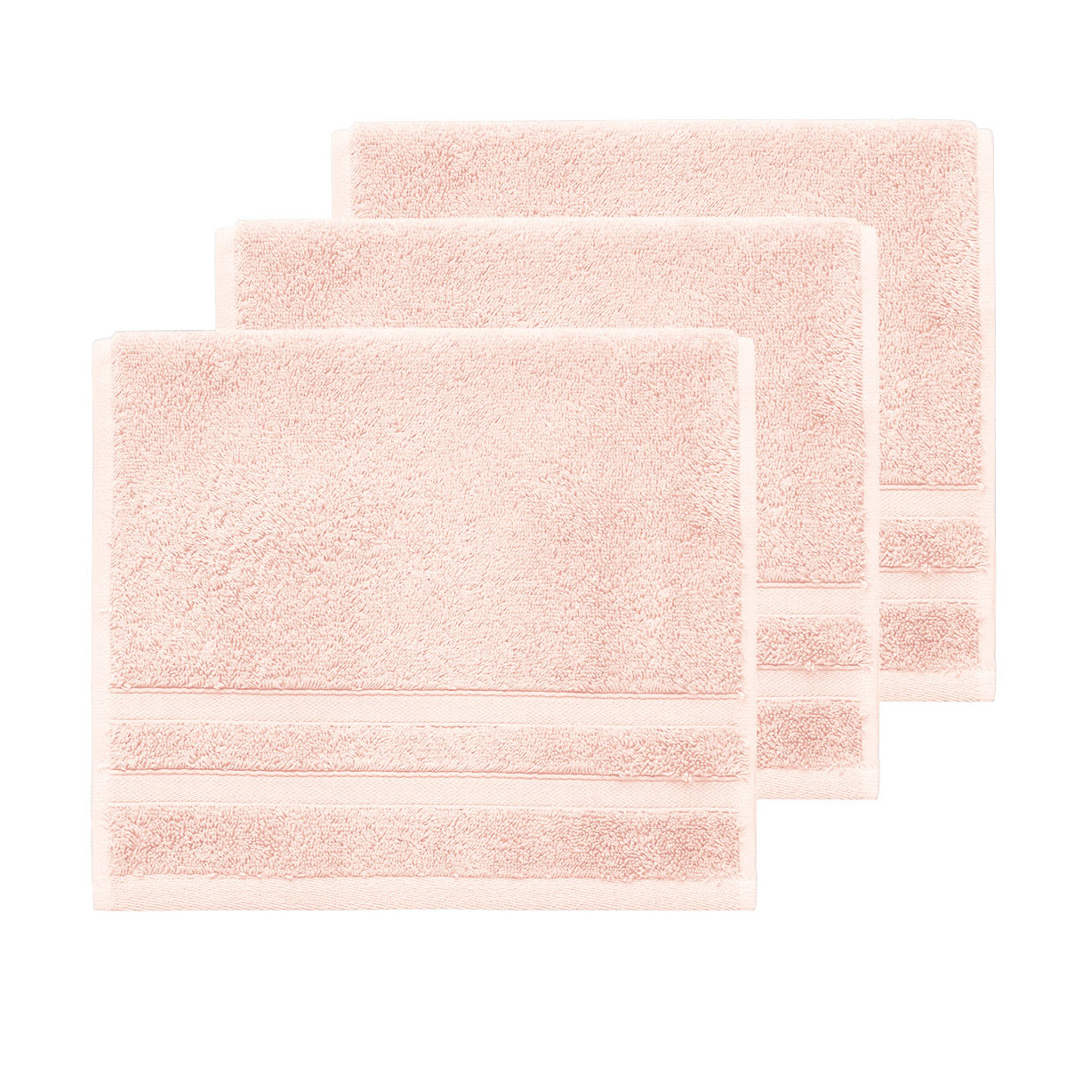 Lot de 3 serviettes invité 600 g/m² poudre 30x50 cm