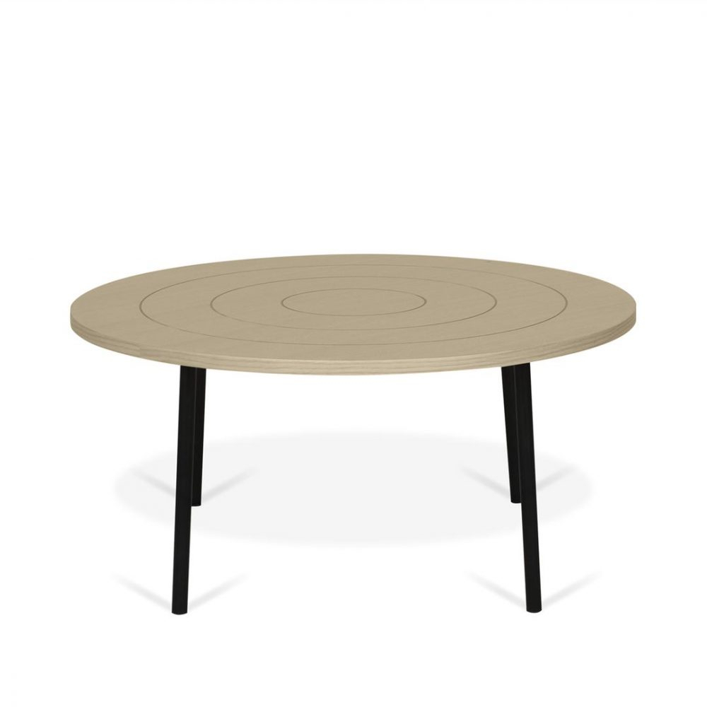 Table Basse effet bois Chêne clair et Métal noir Table Basse effet bois Chêne clair et Métal noir