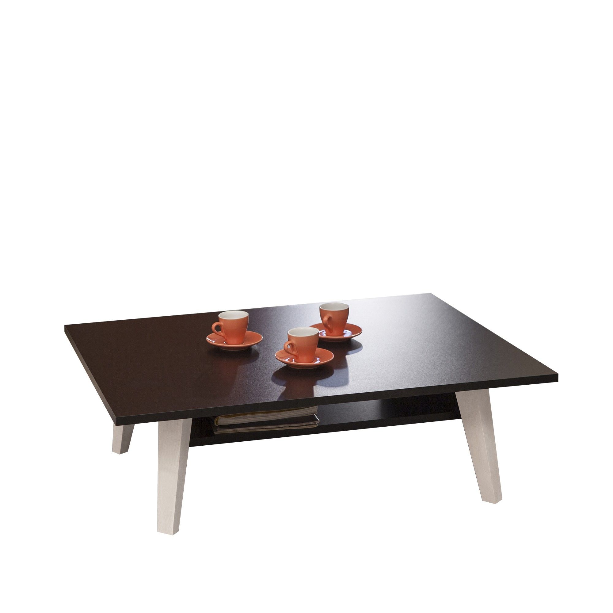 Table Basse effet bois Noir et blanc Table Basse effet bois Noir et blanc