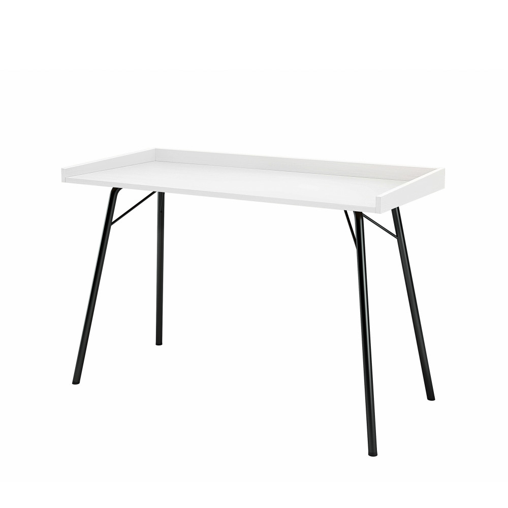 Bureau design mÃ©tal et bois noir  et  blanc