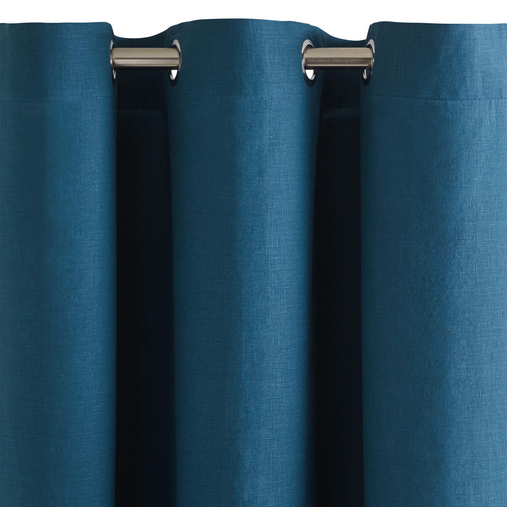 Rideau à oeillets 140x350 cm Bleu vert en Lin Rideau à oeillets 140x350 cm Bleu vert en Lin