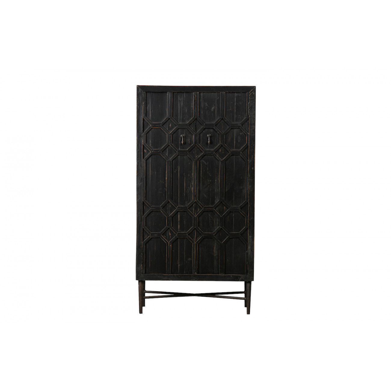 Buffet haut en bois noir Buffet haut en bois noir