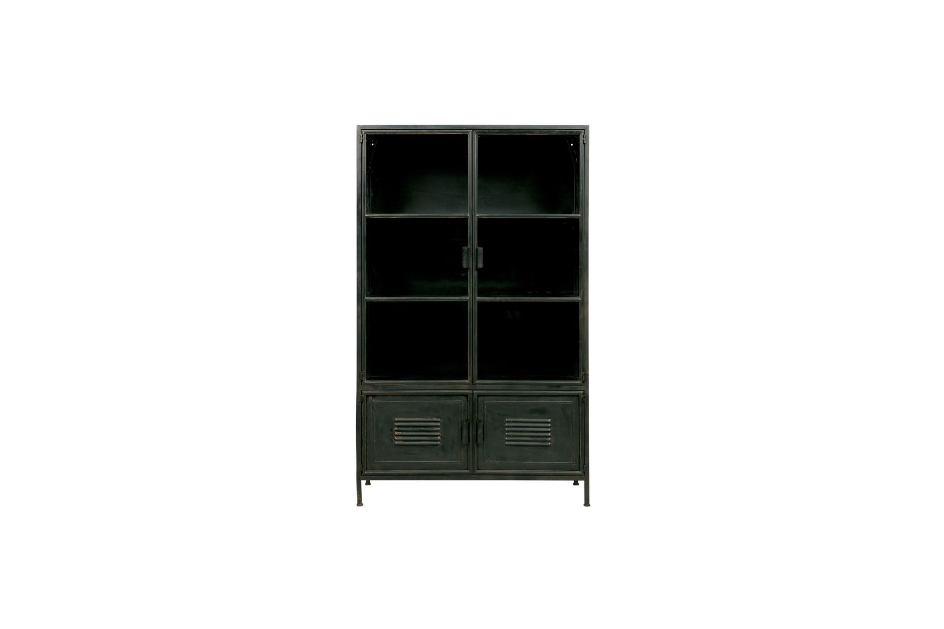 Vitrine en métal noir (photo) Vitrine en métal noir