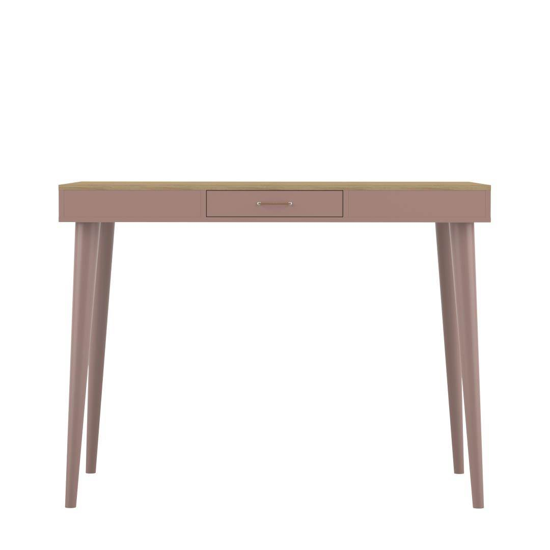 Table effet bois Chêne clair et rose poudré Table effet bois Chêne clair et rose poudré