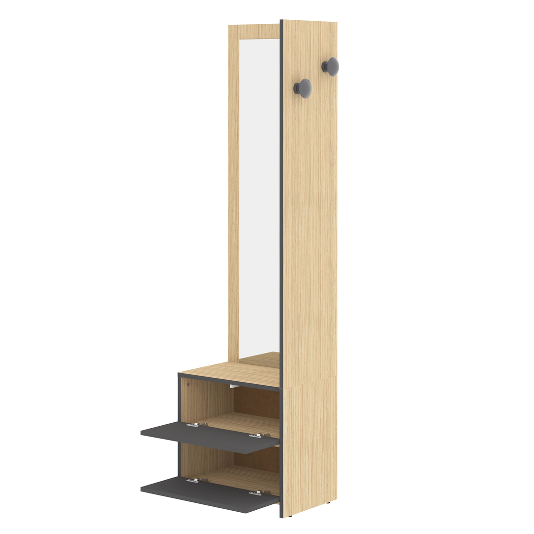 Meuble de rangement effet bois Chêne clair et Ombre Meuble de rangement effet bois Chêne clair et Ombre