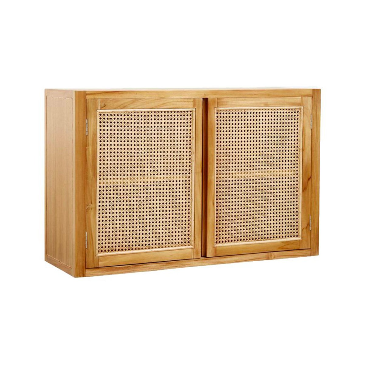 Placard cuisine teck et cannage 100cm - Nordal (photo) Placard cuisine teck et cannage 100cm - Nordal