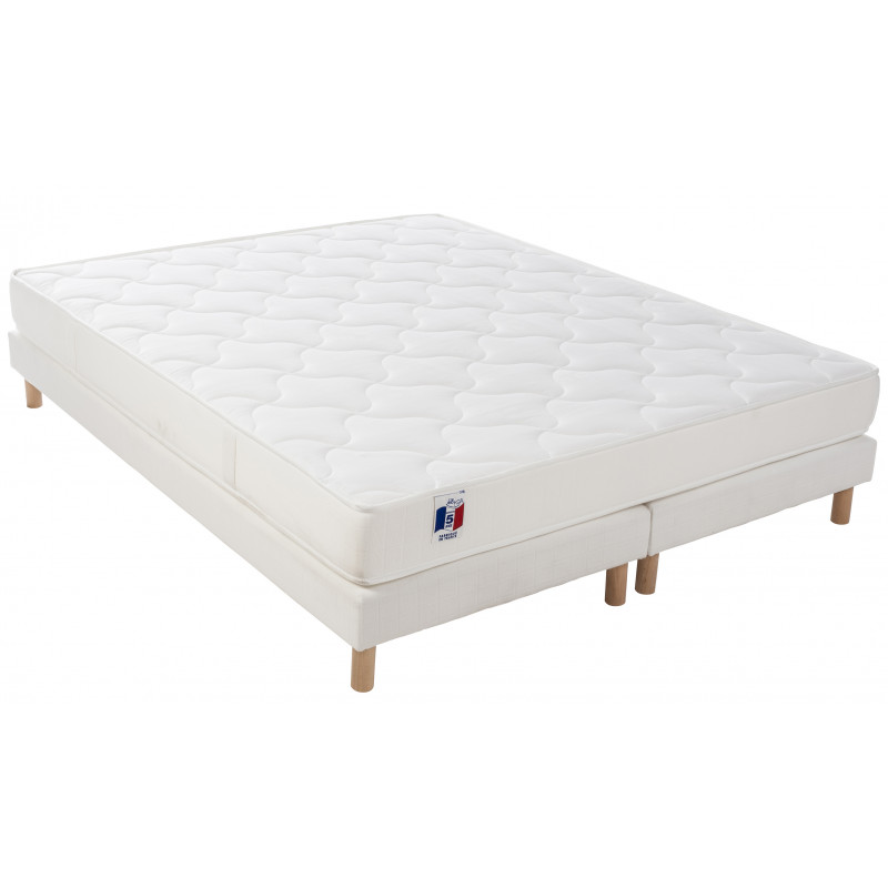 Ensemble matelas 100% latex 3 zones sommier bois massif 160x200 Ensemble matelas 100% latex 3 zones sommier bois massif 160x200