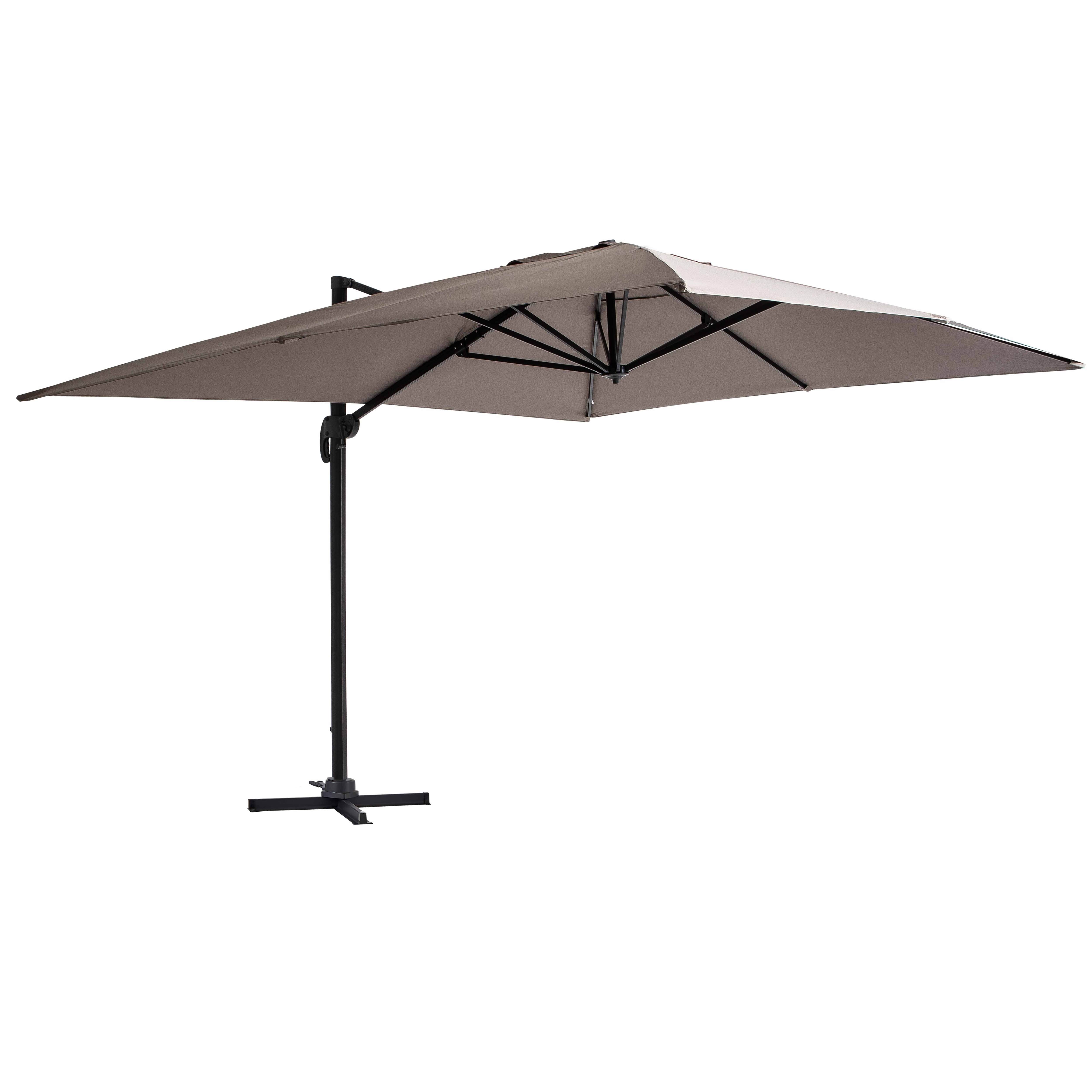 Parasol déporté rotatif, structure en aluminium, 4x3m modèle Caserta Parasol déporté rotatif, structure en aluminium, 4x3m modèle Caserta