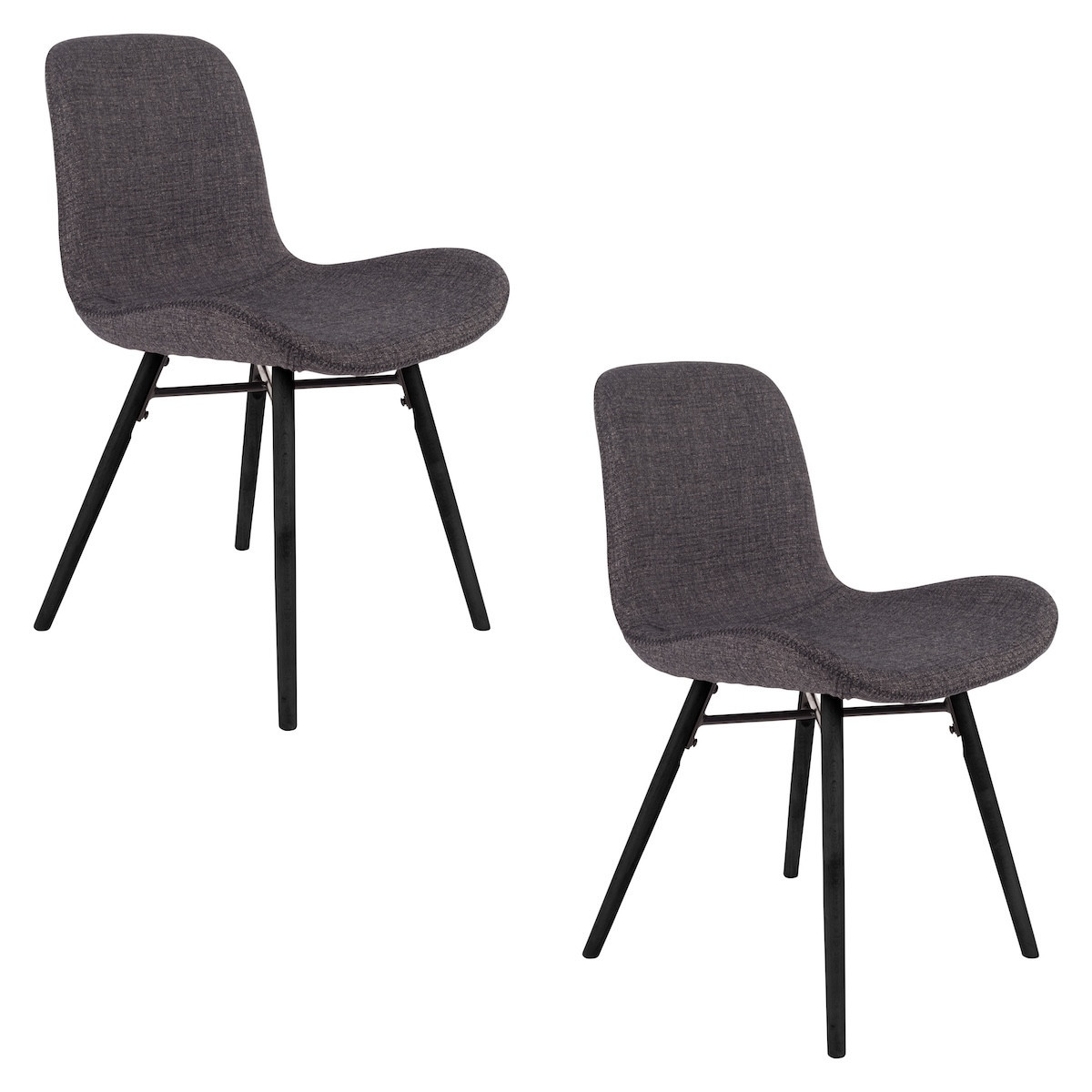 2 chaises design gris anthracite (photo) 2 chaises design gris anthracite