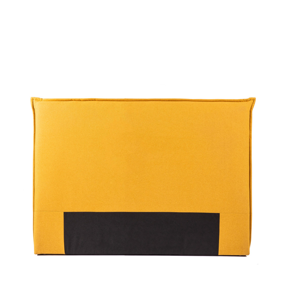 Tête de lit en tissu 150 cm jaune moutarde Tête de lit en tissu 150 cm jaune moutarde