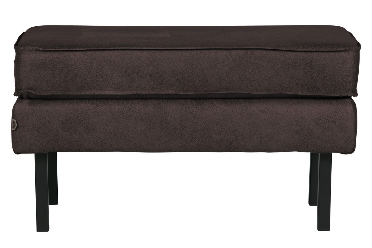 Repose-pieds en simili noir Repose-pieds en simili noir