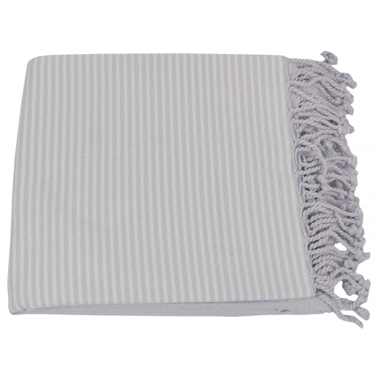 Drap de plage et fouta en coton gris 100x200 Drap de plage et fouta en coton gris 100x200