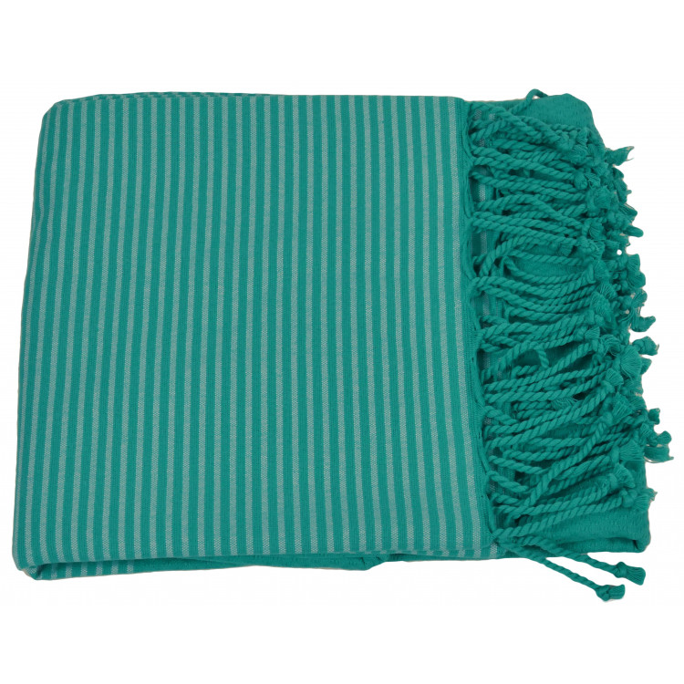 Drap de plage et fouta en coton bleu 100x200 Drap de plage et fouta en coton bleu 100x200