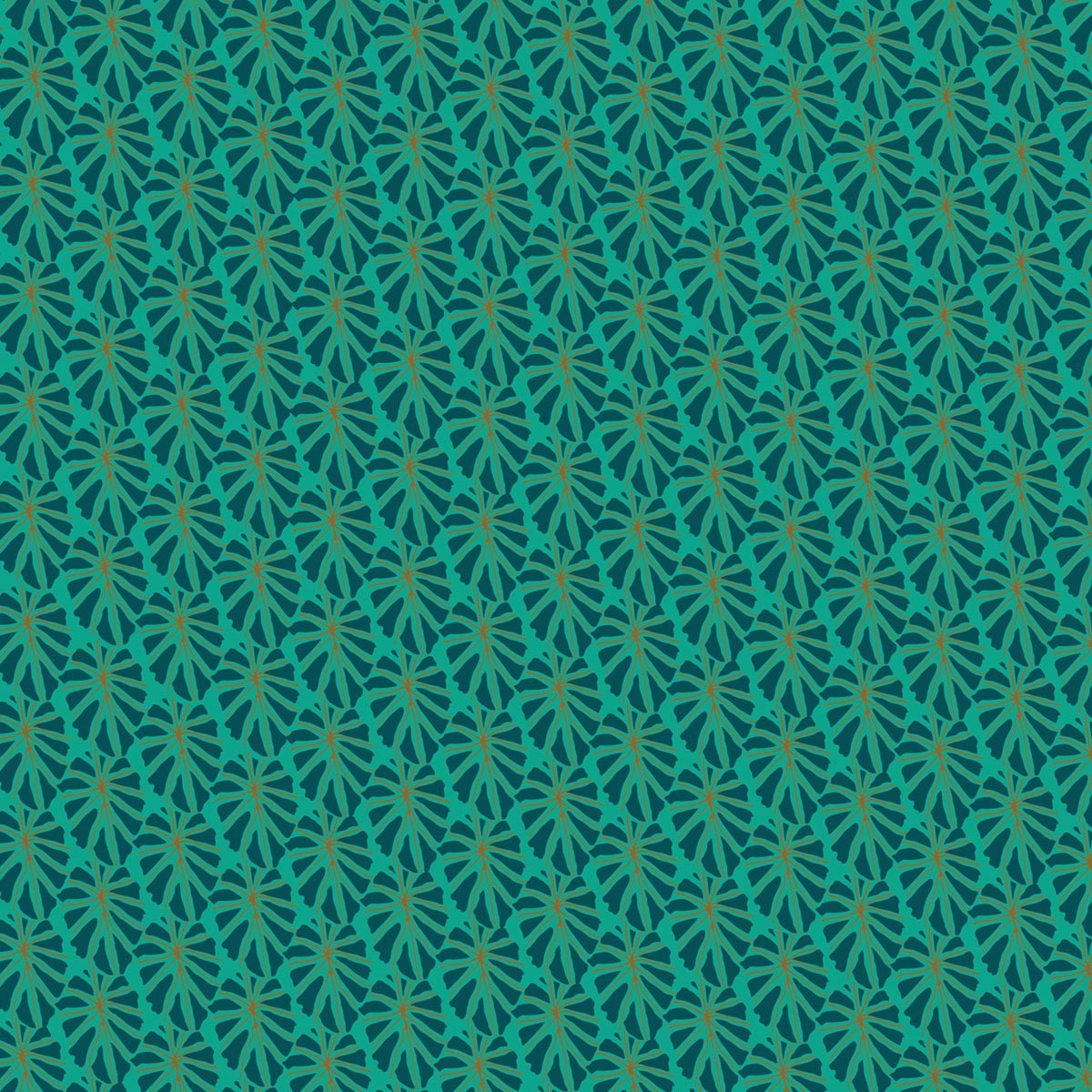 Toile de transat prête à poser imprimé fleuri turquoise