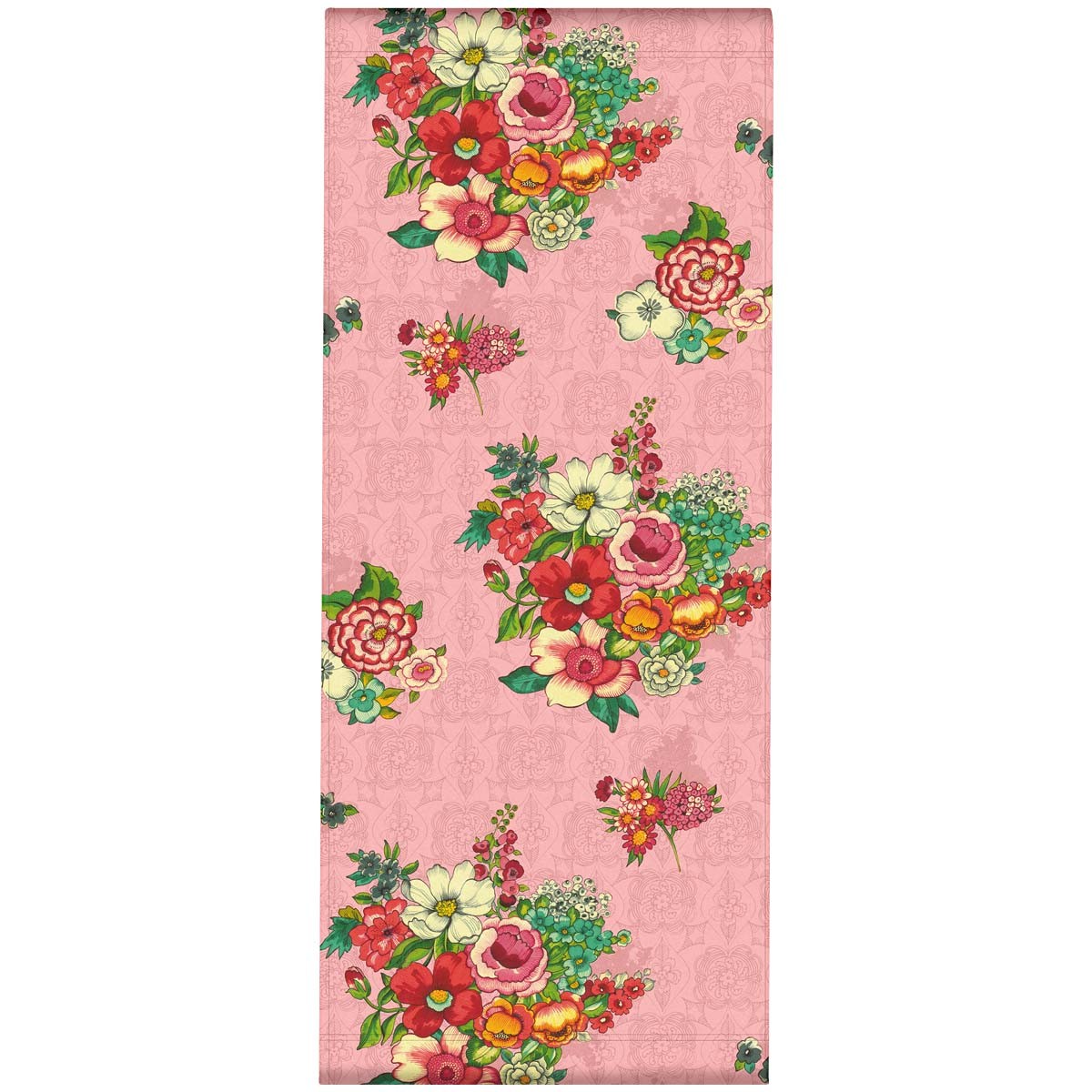 Toile de transat prête à poser imprimé fleuri rose corail