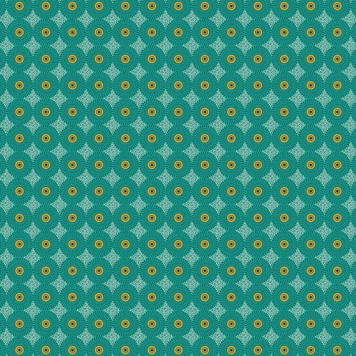 Toile de transat prête à poser imprimé fleuri turquoise