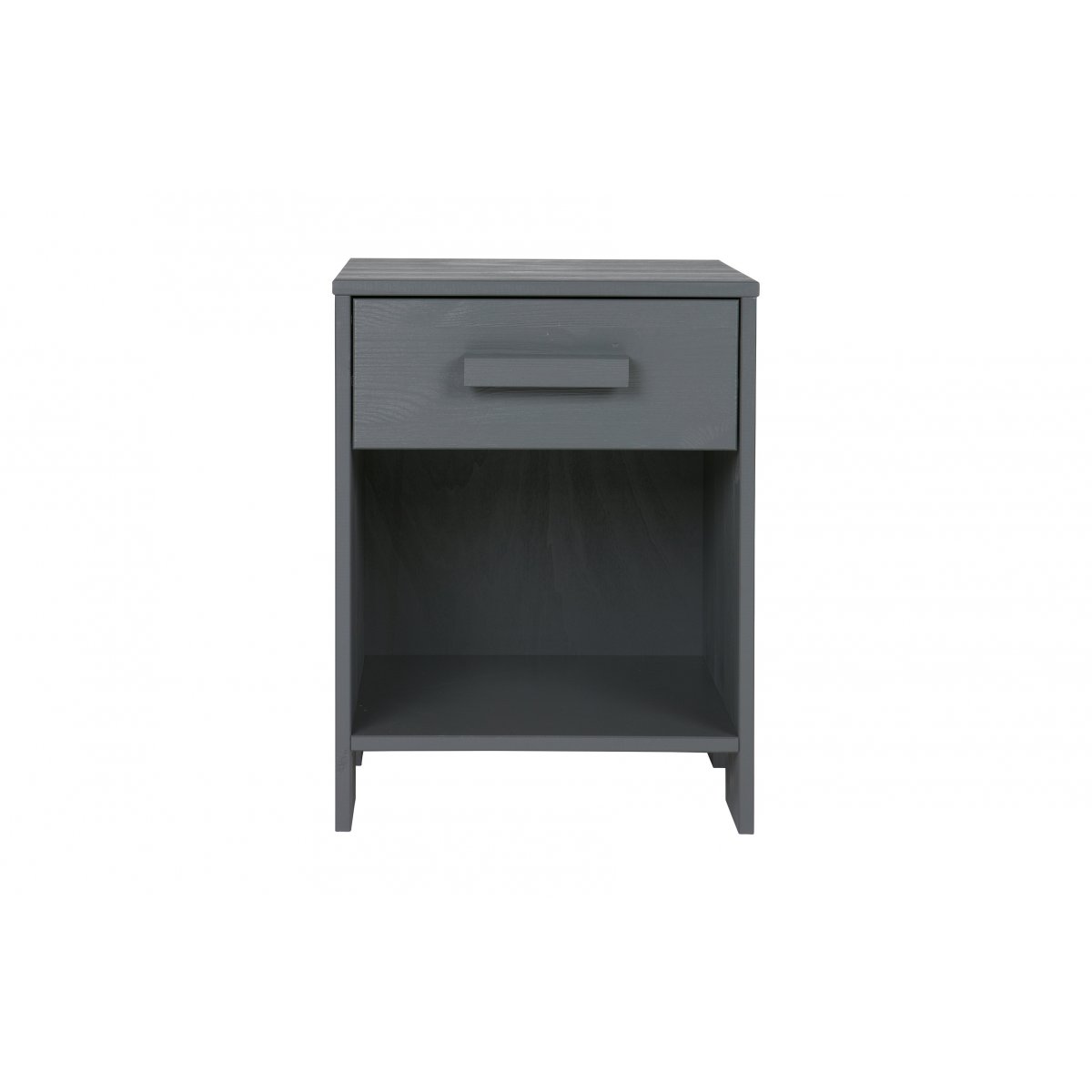 Table de chevet bois fsc gris anthracite Table de chevet bois fsc gris anthracite