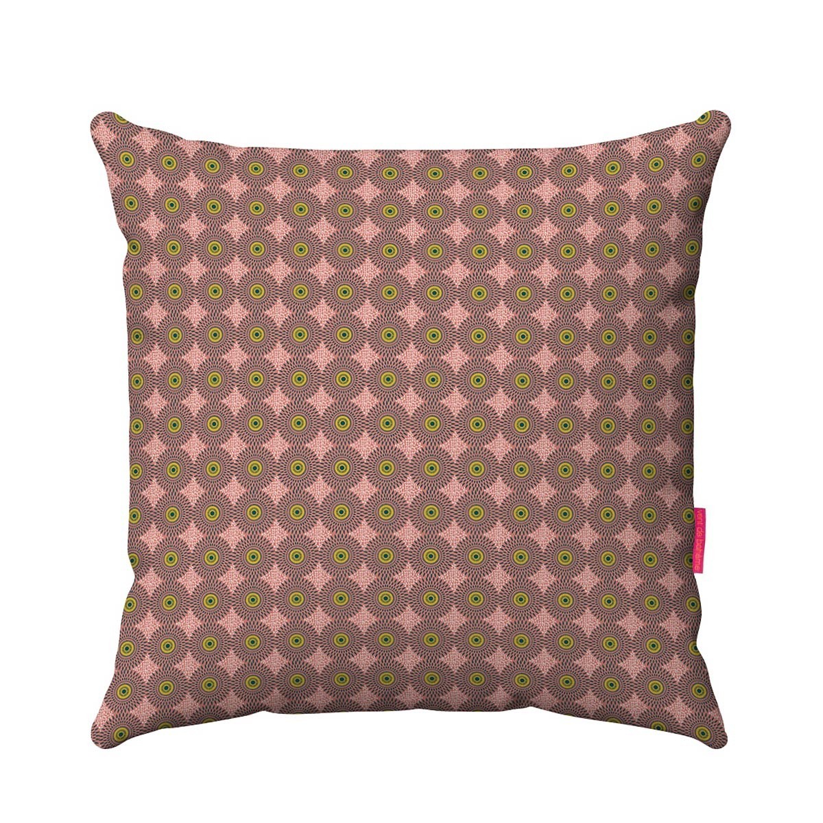 Housse de coussin extérieur graphique rose 45x45cm Housse de coussin extérieur graphique rose 45x45cm