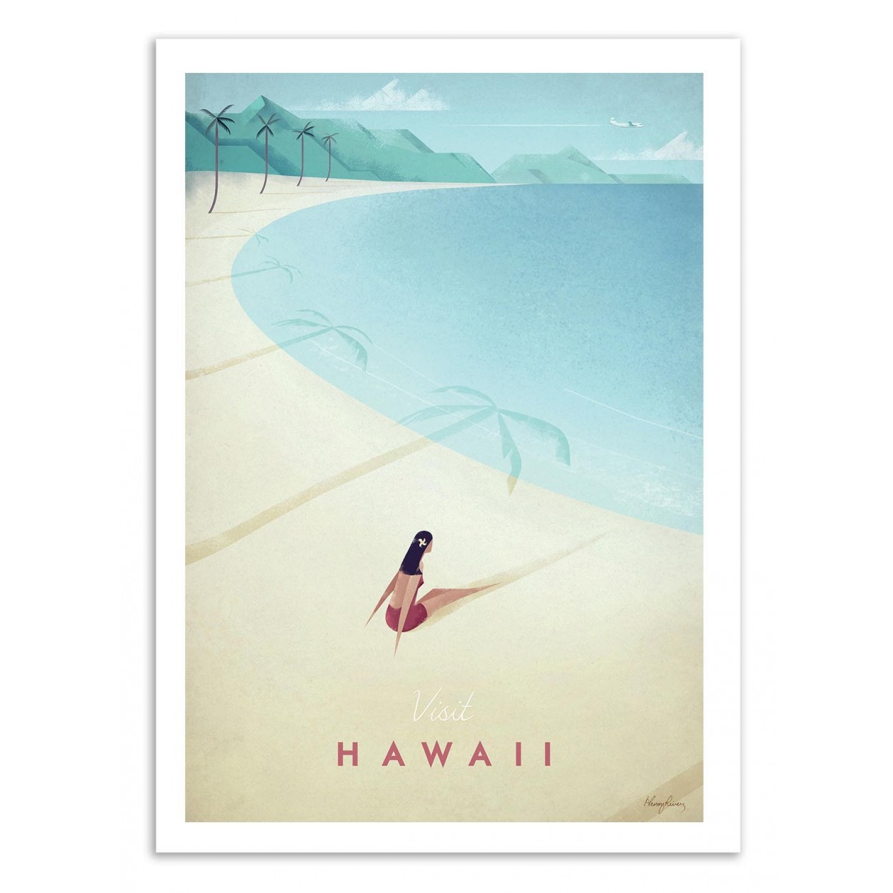 VISIT HAWAII - Affiche d'art 50 x 70 cm (photo) VISIT HAWAII - Affiche d'art 50 x 70 cm