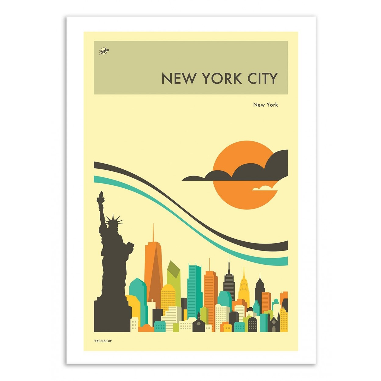 NEW-YORK TRAVEL POSTER - Affiche d'art 50 x 70 cm NEW-YORK TRAVEL POSTER - Affiche d'art 50 x 70 cm