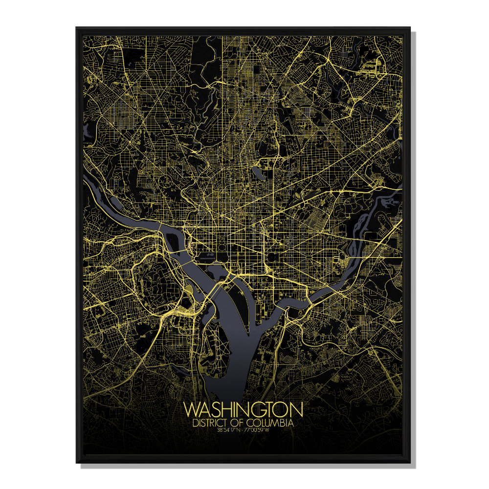 WASHINGTON - City Map Nuit 40x50cm