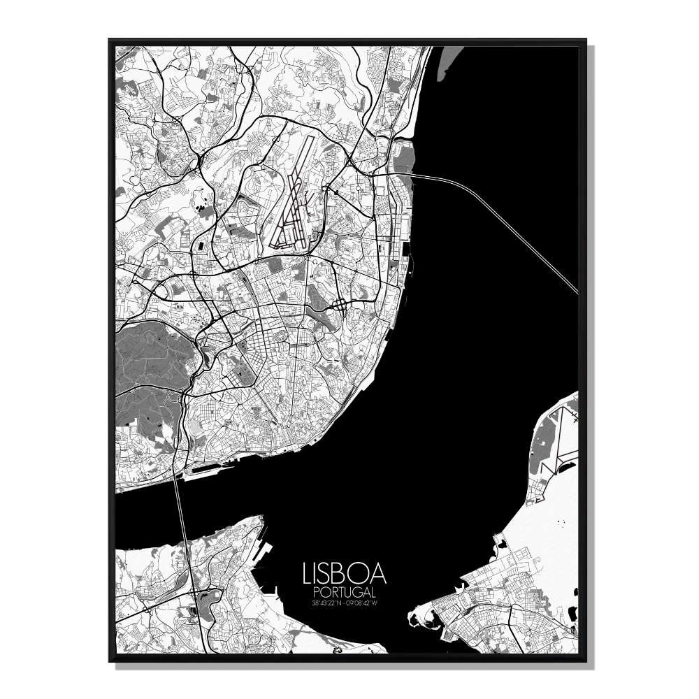 LE CAP - Carte City Map N&B 40x50cm