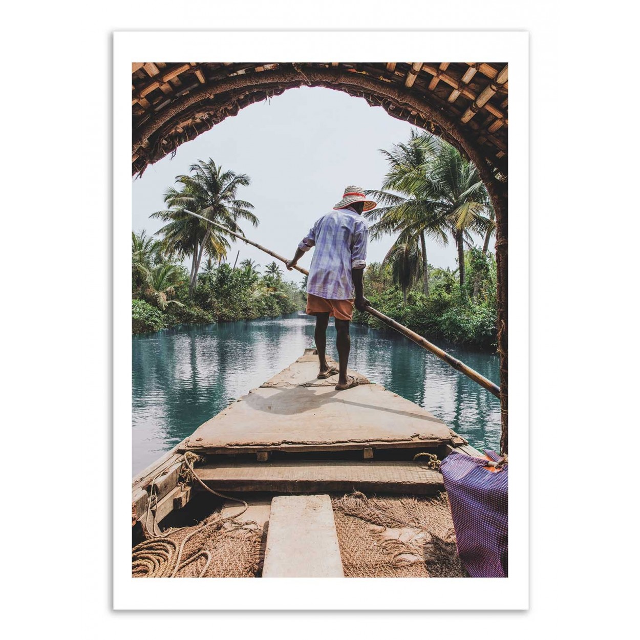 INDIA BOAT - Affiche d'art 50 x 70 cm INDIA BOAT - Affiche d'art 50 x 70 cm