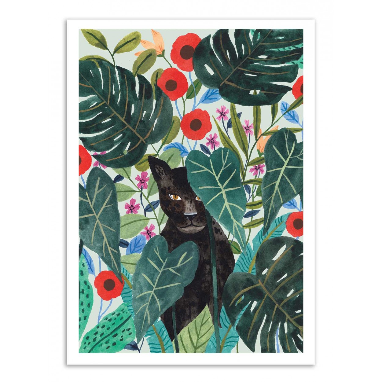 BLACK JAGUAR - Affiche d'art 50 x 70 cm (photo) BLACK JAGUAR - Affiche d'art 50 x 70 cm