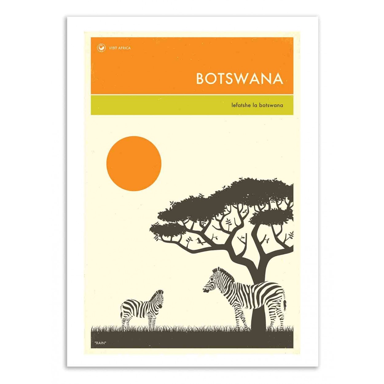 BOTSWANA TRAVEL POSTER - Affiche d'art 50 x 70 cm (photo) BOTSWANA TRAVEL POSTER - Affiche d'art 50 x 70 cm
