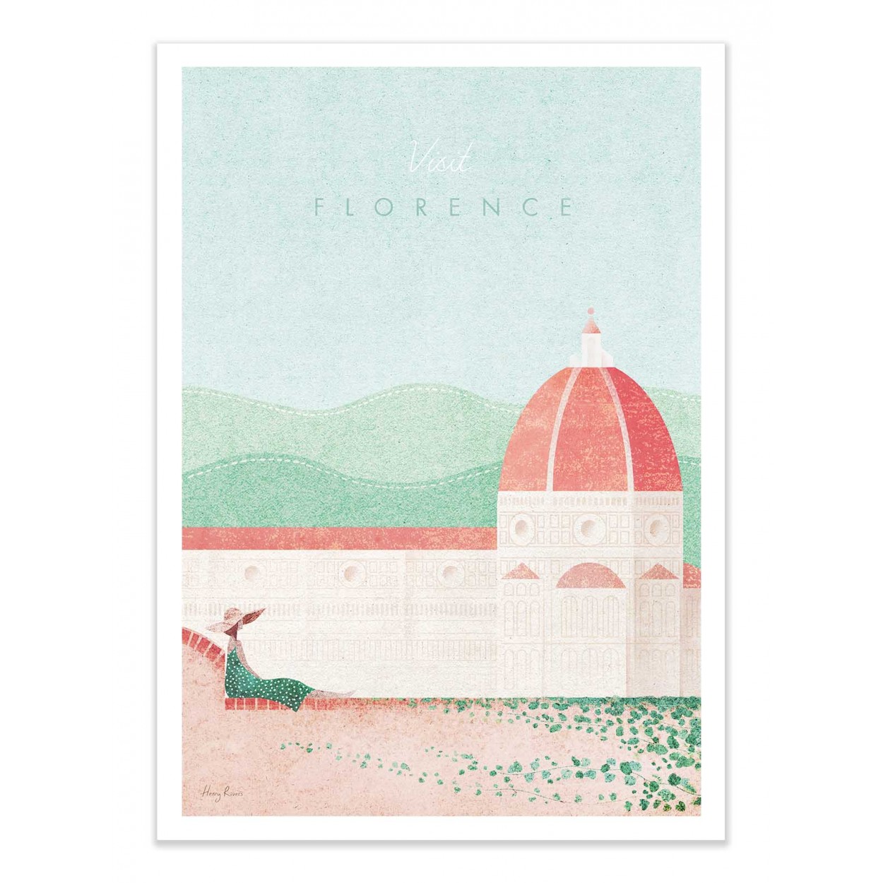 VISIT FLORENCE - Affiche d'art 50 x 70 cm (photo) VISIT FLORENCE - Affiche d'art 50 x 70 cm