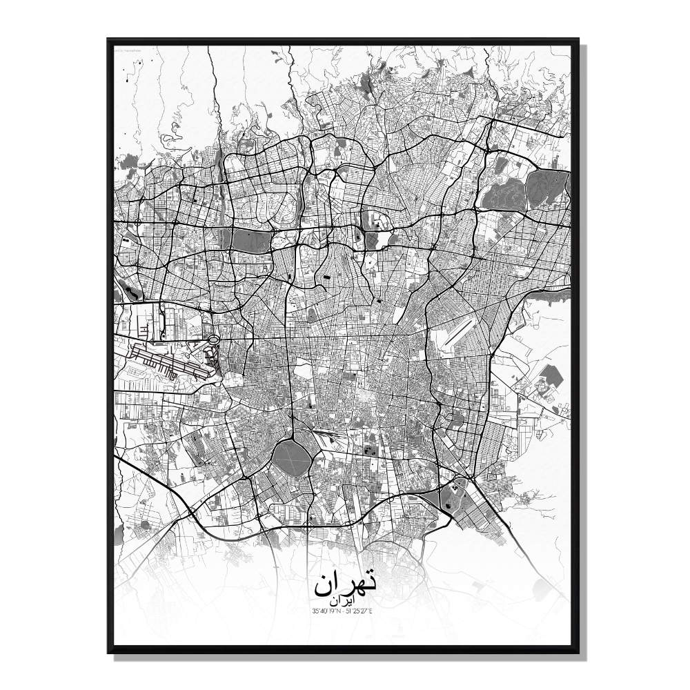 SOFIA - Carte City Map Nuit 40x50cm SOFIA - Carte City Map Nuit 40x50cm