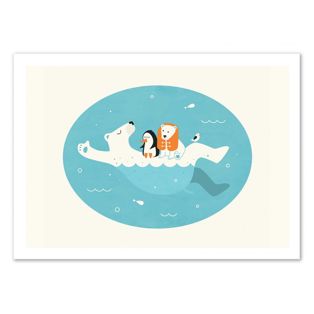 SWIMMING LESSONS - Affiche d'art 50 x 70 cm SWIMMING LESSONS - Affiche d'art 50 x 70 cm