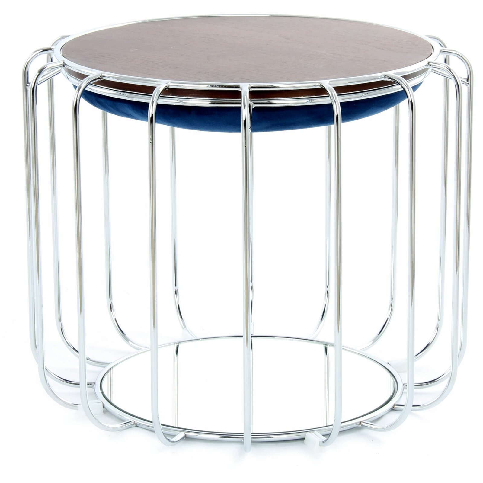 Table d’appoint réversible pouf bleu Table d’appoint réversible pouf bleu
