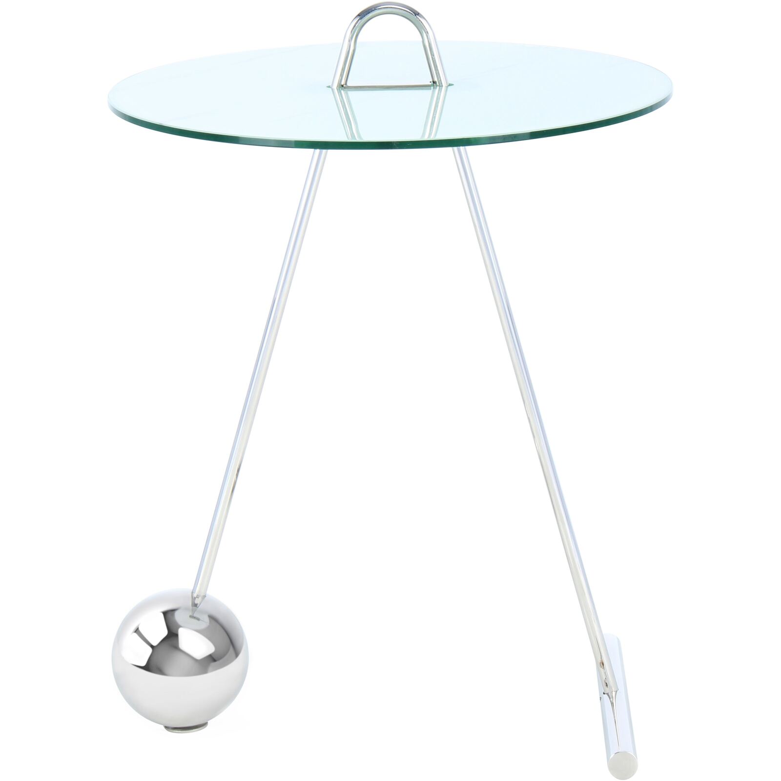 Table d’appoint ronde argent plateau verre d46cm Table d’appoint ronde argent plateau verre d46cm