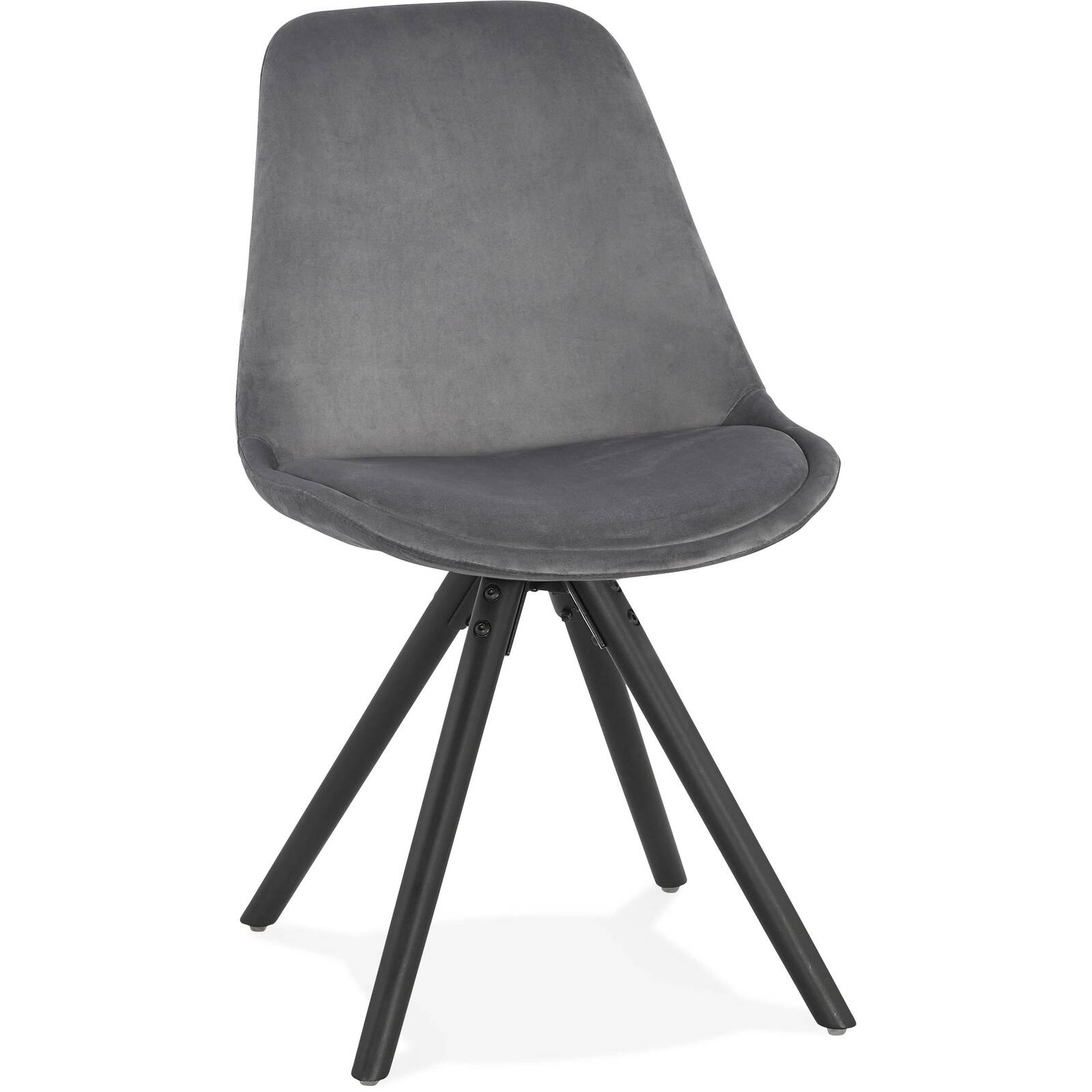 chaise tissu gris h. assise 46 cm rembourré