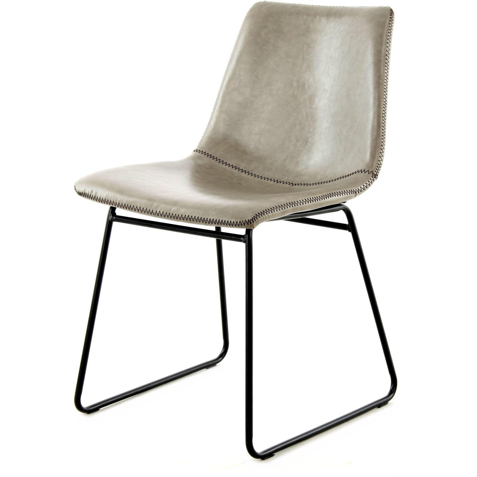 Chaise design imitation couleur gris (lot de 2) Chaise design imitation couleur gris (lot de 2)