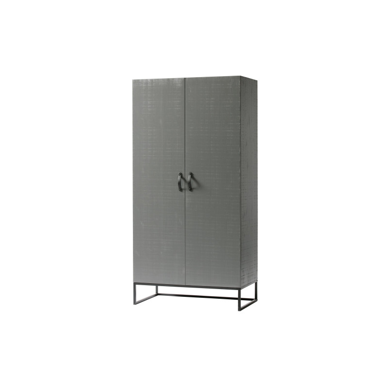 Armoire 2 portes en pin massif gris Armoire 2 portes en pin massif gris