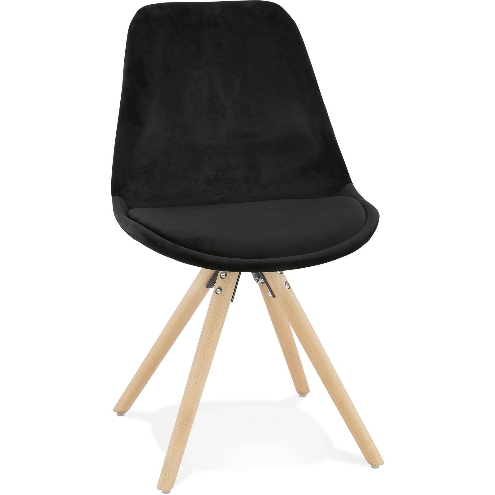 chaise tissu noir h. assise 46 cm rembourré