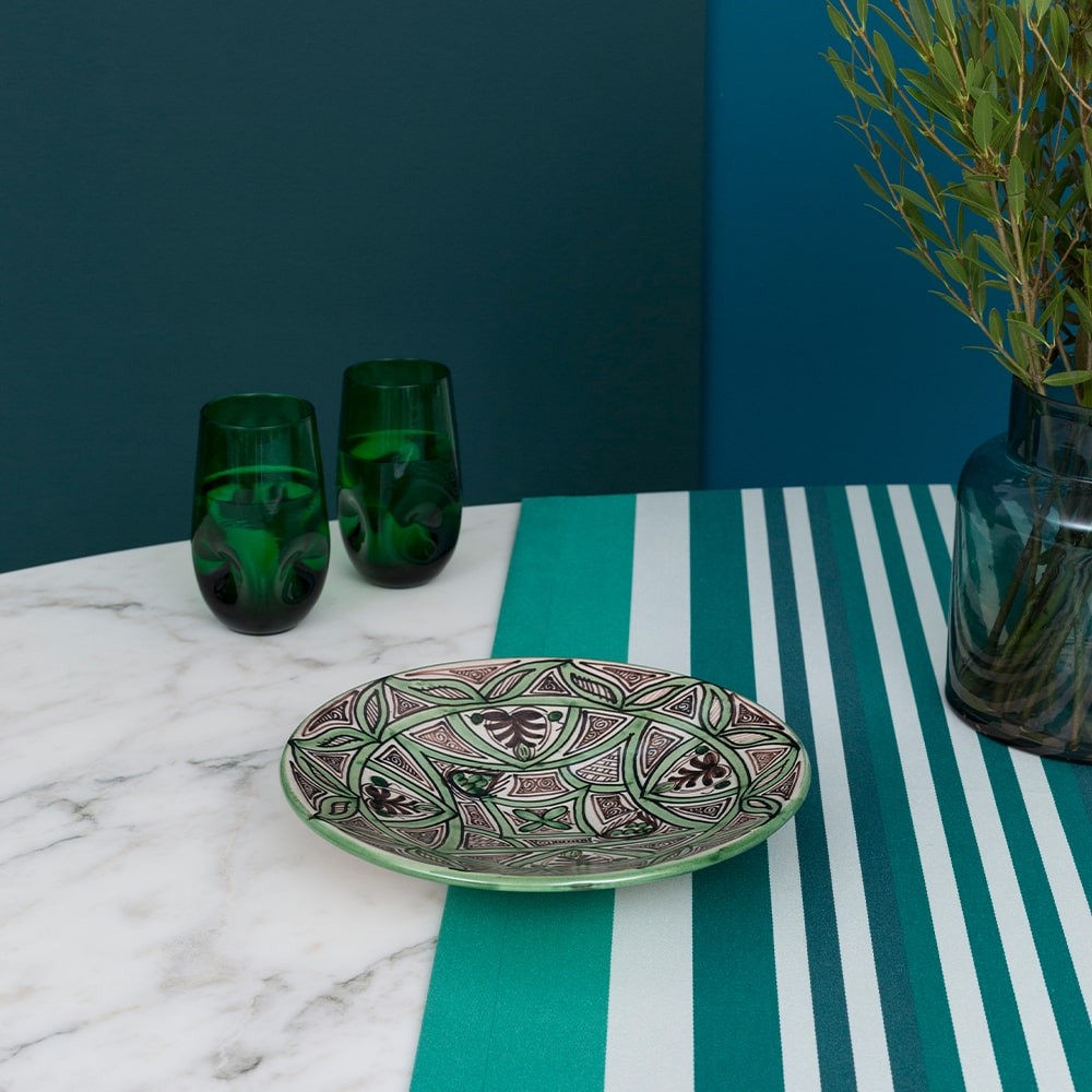 Chemin de table vert 50x155 Chemin de table vert 50x155