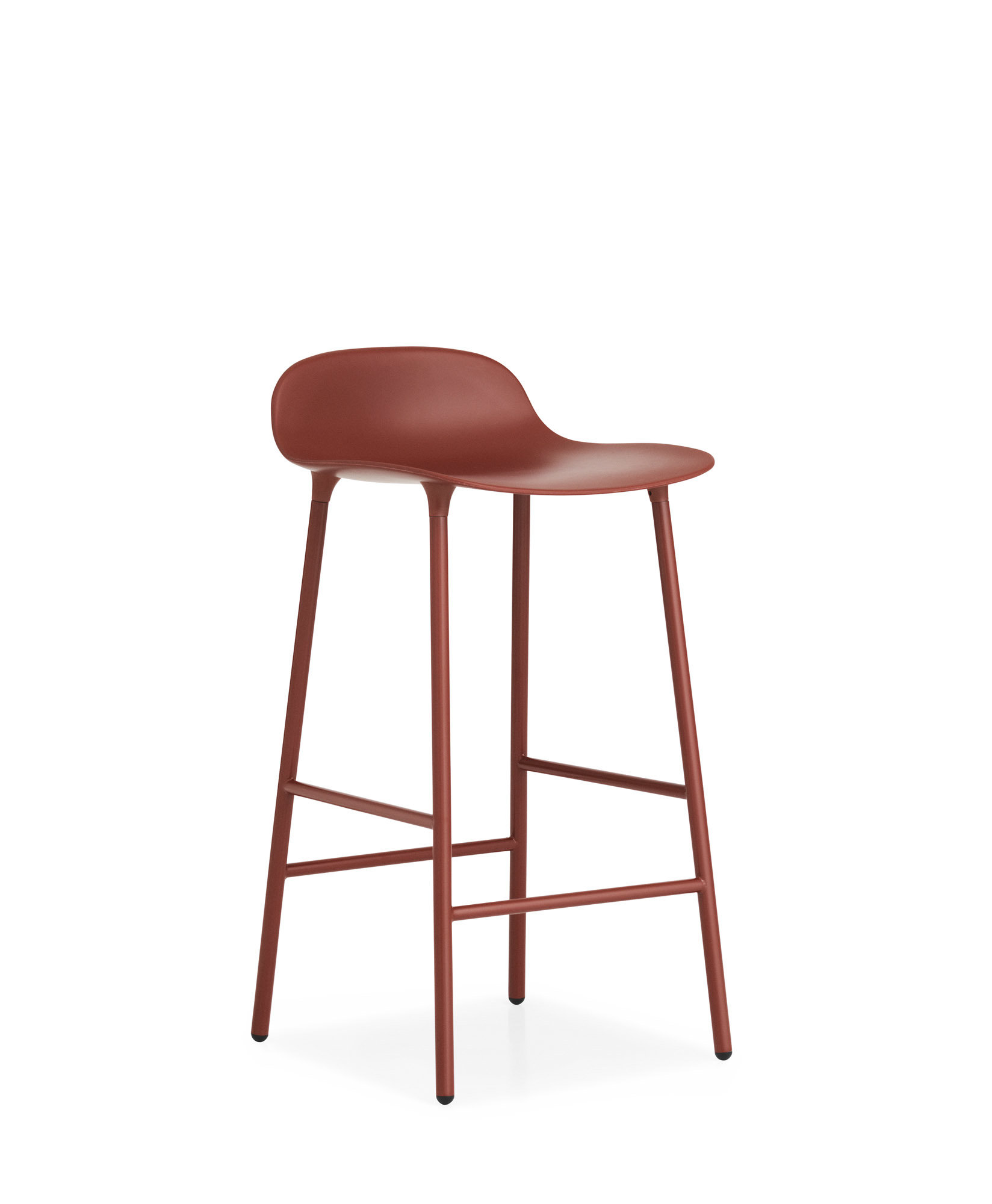 Chaise de bar avec structure en métal rouge 65cm