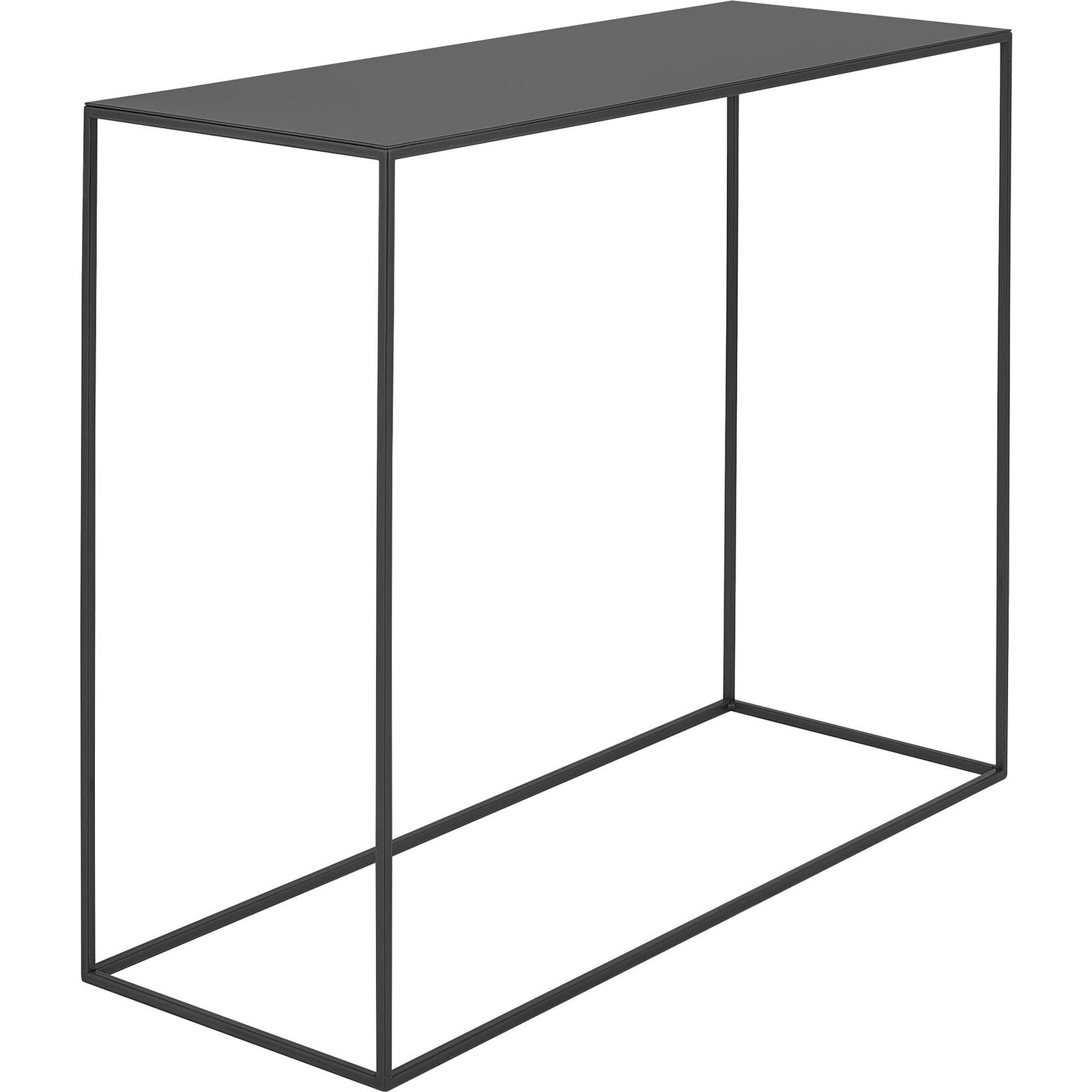 Console minimaliste en métal thermolaquél noir l100cm Console minimaliste en métal thermolaquél noir l100cm