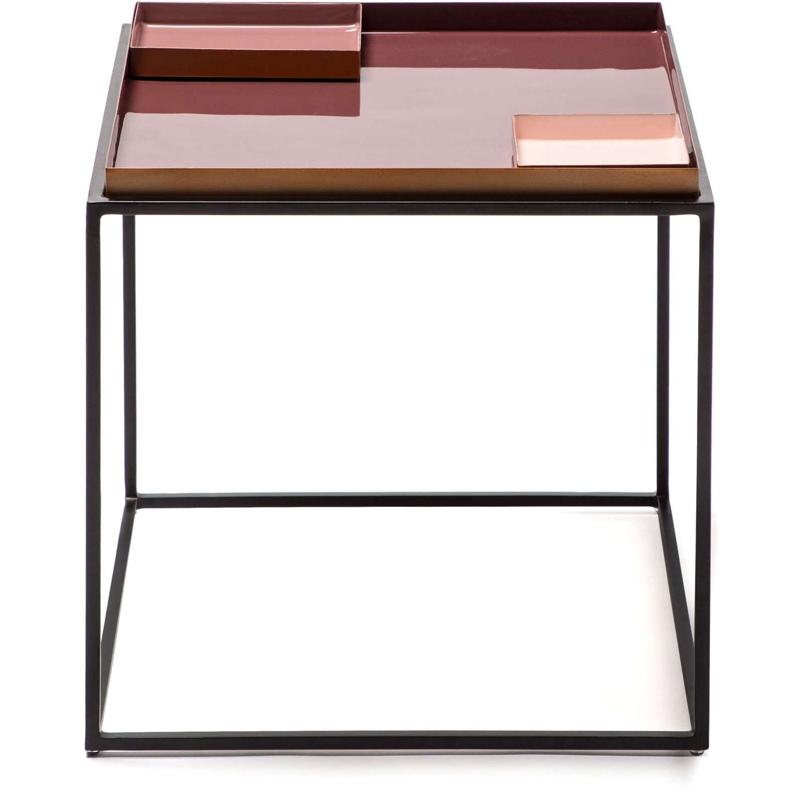 Table d’appoint carré couleur violet l40cm Table d’appoint carré couleur violet l40cm