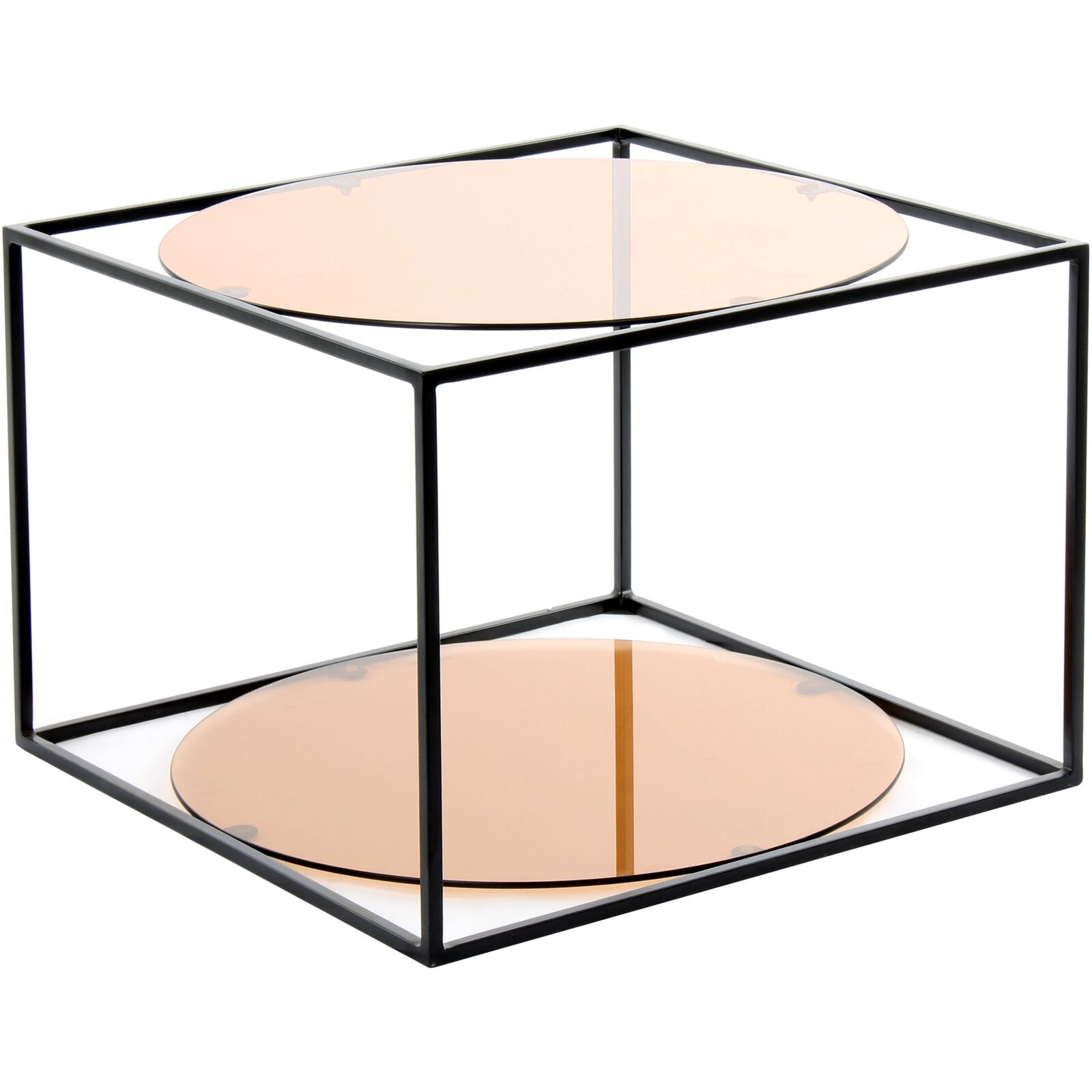 Table basse rectangulaire plateau verre fumé l50cm