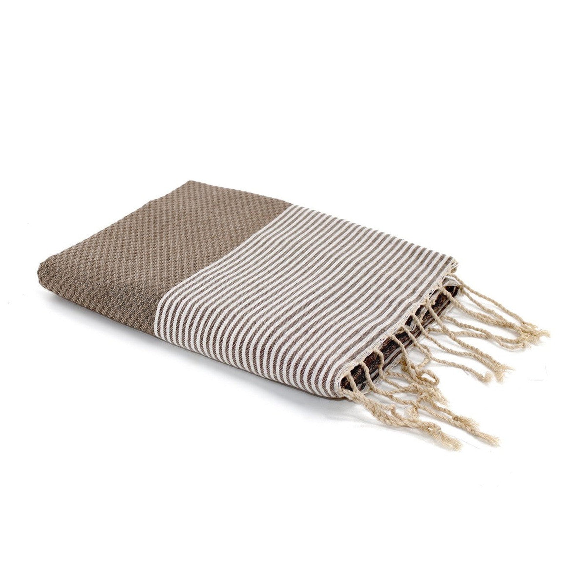 Fouta 100x200 taupe clair