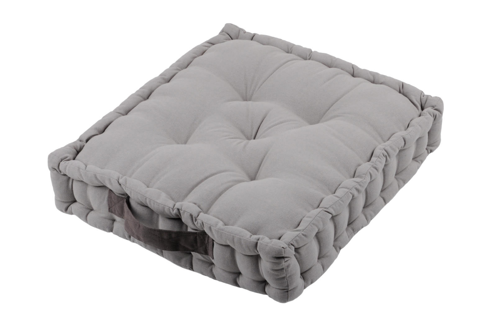 Coussin de sol bicolore coton souris/gris 45x45 Coussin de sol bicolore coton souris/gris 45x45