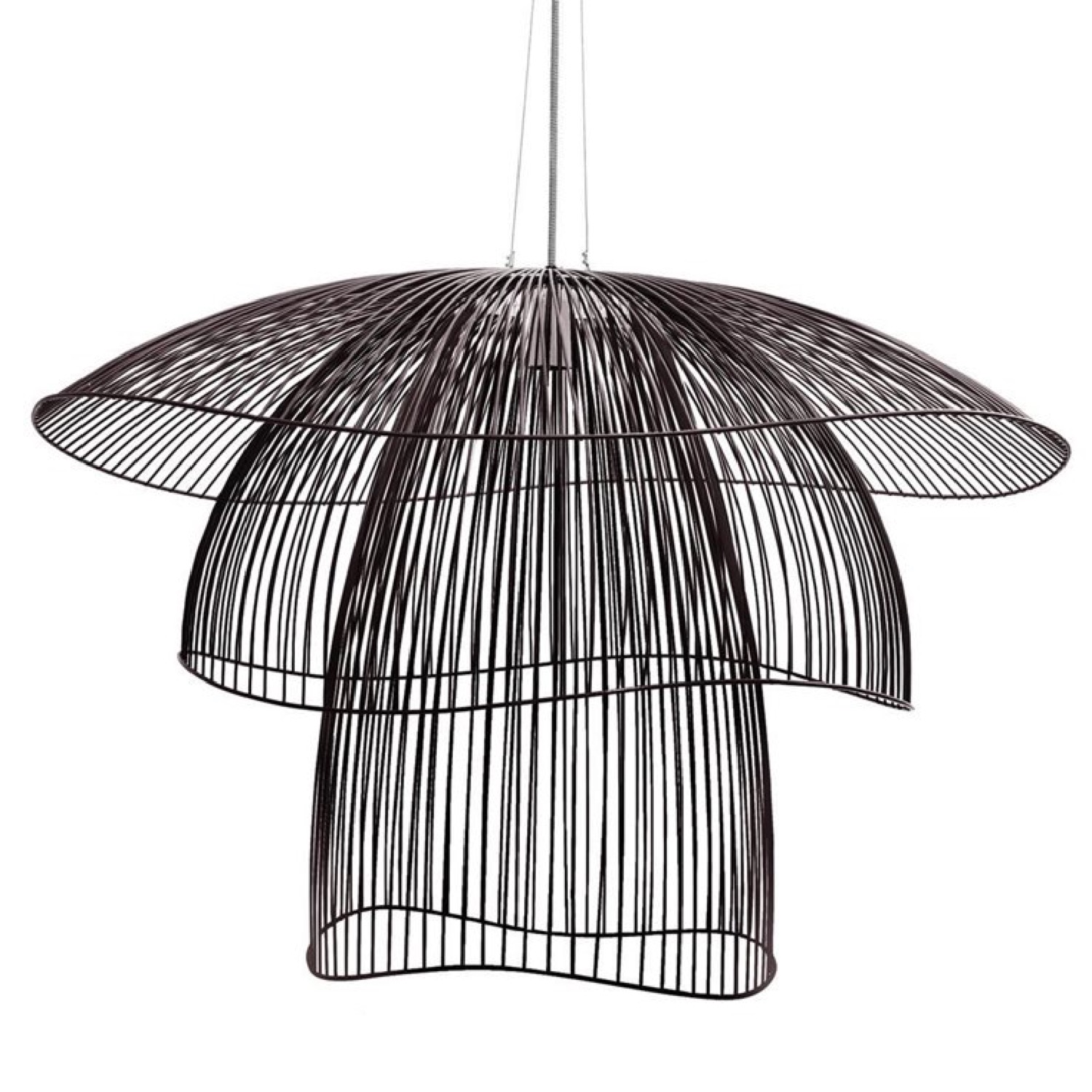 Suspension métal filaire noir D100cm