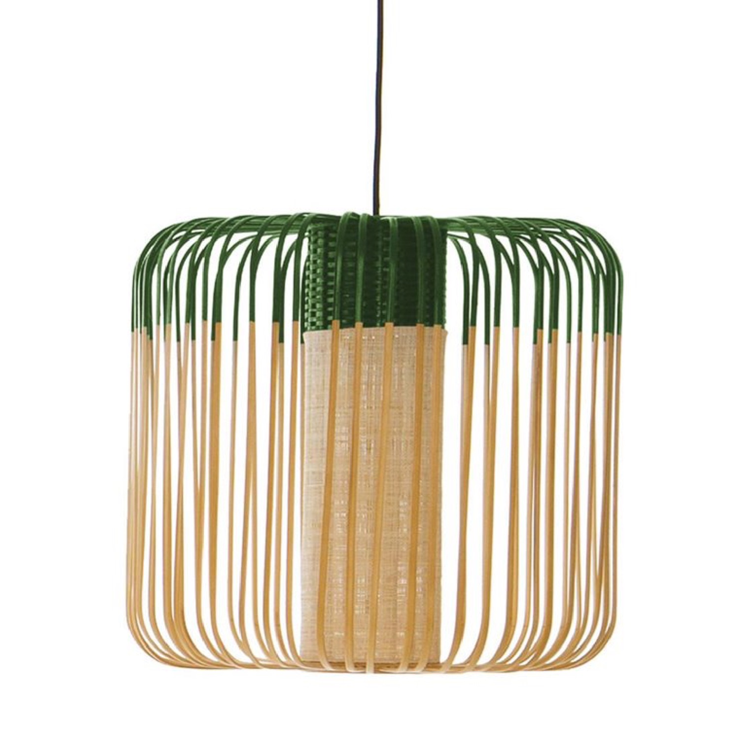Suspension bambou vert D45cm H40cm