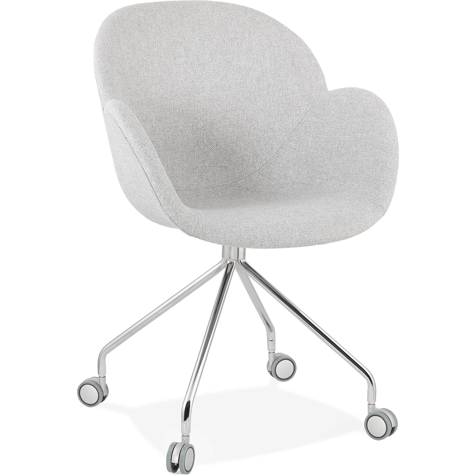 Fauteuil de bureau enveloppant rembourré couleur gris clair Fauteuil de bureau enveloppant rembourré couleur gris clair